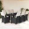 vidaXL Garden Dining Set Black