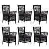vidaXL Dining Set Black Polyethylene rattan Medium Outdoor Dining Set