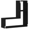 vidaXL Wall Shelves 2 pcs Black oak 50 x 15 x 85 cm Engineered wood