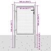 vidaXL Garden Gate Galvanised Steel 39.4x39.4" Silver