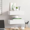 vidaXL Wall-mounted Drawer Shelves 2 pcs White 15.7x9.3x3.9" MDF