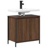 vidaXL Bathroom Basin Cabinet Brown Oak Engineered wood, steel Medium