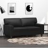 vidaXL 2-seater Sofa Black Faux leather 2-Seater Durable 2-Seater Sofa