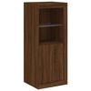 vidaXL Sideboard Set of 3 Brown Oak Engineered Wood, Glass Large