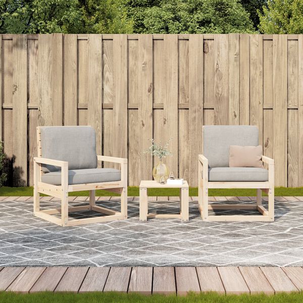 vidaXL Garden Lounge Set Pine Wood Solid Pine Wood Medium