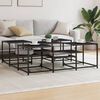 vidaXL Coffee Table Black Engineered wood, metal Large Adjustable Feet
