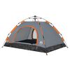 vidaXL Camping Tent 2-Person Gray and Orange Quick Release