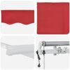 vidaXL Retractable Awning Red 157.48 x 137.80 in Fabric and Steel