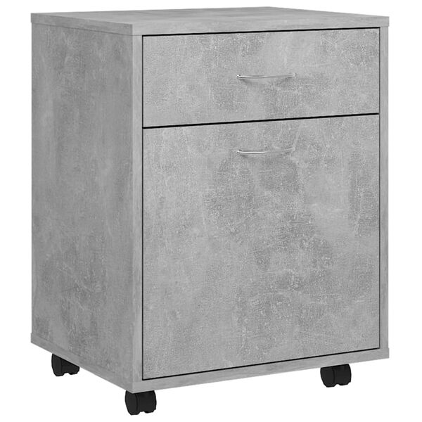 vidaXL Storage Cabinet Concrete Grey Engineered Wood Compact
