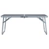 vidaXL Folding Camping Table Grey Aluminium 23.6x15.7"