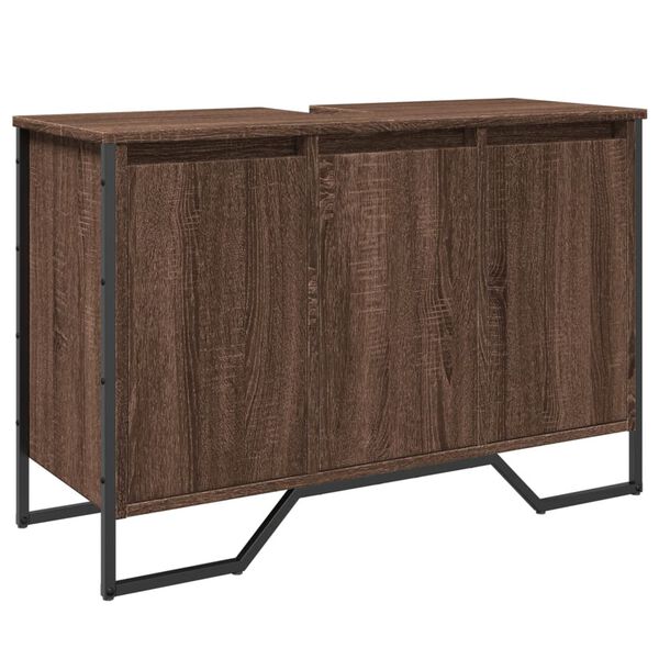 vidaXL Bathroom Sink Cabinet Brown Oak Engineered Wood