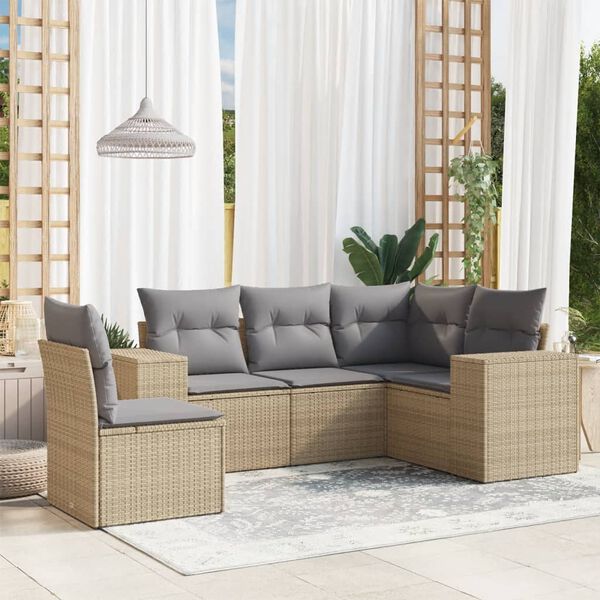 vidaXL Garden Sofa Set Beige