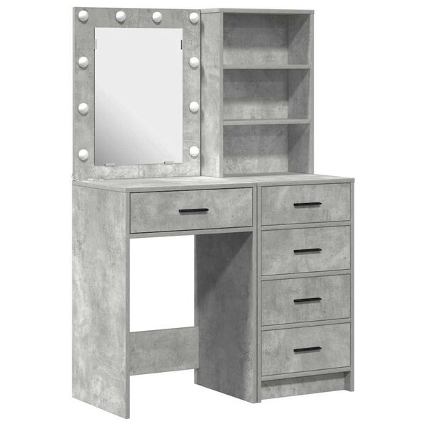 vidaXL Dressing Table 2 pcs Gray 50 x 41 x 135 cm Engineered wood