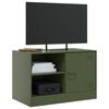 vidaXL TV Cabinet Set of 2 Olive Green Cold-Rolled Steel Medium