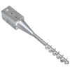 vidaXL Ground Spikes 6 pcs Silver 3.9x3.9x22.4" Galvanised Steel