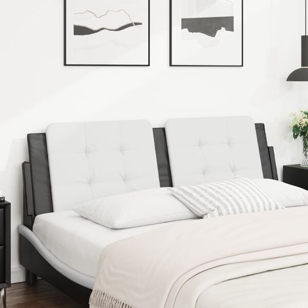 vidaXL Headboard Cushion Black and white