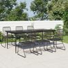 vidaXL Garden Dining Set Black