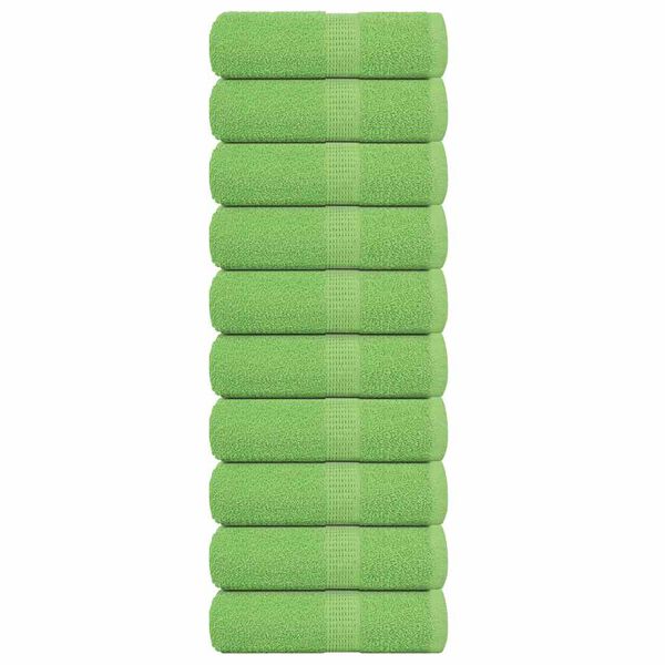 vidaXL Soap Towel Set of 10 Apple Green 100% Cotton 11.8 x 11.8 in