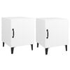 vidaXL Bedside Cabinet Set of 2 White Engineered wood