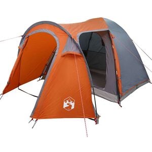 vidaXL Dome Tent with Roof Other Grey and Orange 384 x 254 x 170 cm