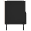 vidaXL Bedside Cabinet Set of 2 Black Engineered wood, iron, aluminum