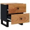 vidaXL Bedside Cabinet Natural wood and black