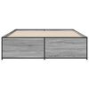 vidaXL Bed Frame Gray Sonoma Engineered wood, Metal King Modern