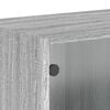 vidaXL Wall Cabinet Grey sonoma Engineered wood, glass Medium Modern
