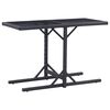 vidaXL Dining Set Black Poly rattan, powder-coated steel, glass Standard