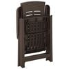 vidaXL Patio Reclining Chairs 2 pcs Plastic Mocha