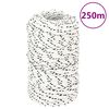 vidaXL Braided Boat Rope White 0.08 "x820.2 ' Polyester