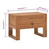 vidaXL Bedside Cabinet Natural Teak Solid teak wood Compact Durable