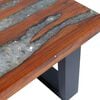 vidaXL Coffee Table Multicolour Solid teak and mango wood with clear resin