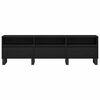 vidaXL TV Cabinet Black Oak 59.06 x 11.81 x 17.52 in Engineered Wood