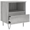 vidaXL Bedside Cabinet Grey sonoma Engineered wood, Metal Standard