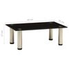 vidaXL TV Stand Black 15.7"x13.8"x6.7" Tempered Glass