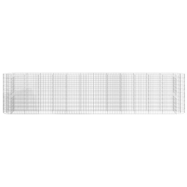 vidaXL Gabion Raised Bed Silver Galvanized Iron Large Durable