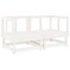 vidaXL Garden Lounge Set White Solid pine wood, Plywood Large Modular