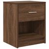 vidaXL Bedside Cabinet Set of 2 Brown Oak Engineered Wood Medium