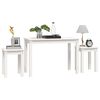 vidaXL Nesting Table Set of 3 White Solid pine wood Small to Medium