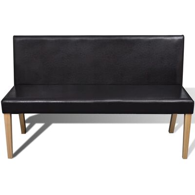vidaXL Sofa Bench Artificial Leather Dark Brown