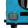 vidaXL Pet Bike Trailer Blue and Grey Oxford Fabric, Iron, PVC
