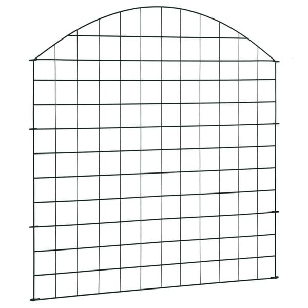 vidaXL Arched Garden Fence Set 30.5"x30.9" Green