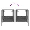 vidaXL TV Wall Cabinet Set of 2 Grey sonoma Engineered wood Medium