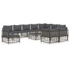 vidaXL Garden Lounge Set Set of 11 Anthracite, Dark Grey