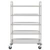 vidaXL 5-Tier Kitchen Trolley 42.1"x21.7"x57.9" Stainless Steel