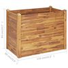 vidaXL Garden Raised Bed Natural wood color