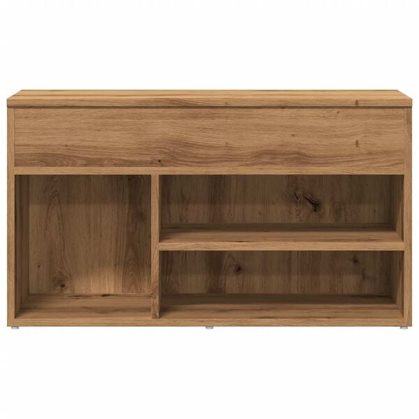 vidaXL Shoe Bench Artisan Oak Engineered wood Medium Shoe Storage Bench