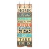vidaXL Coat Rack Multicolor MDF board and metal hooks 47.2 x 15.7 in