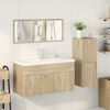 vidaXL Bathroom Furniture Set Sonoma oak Engineered wood Medium